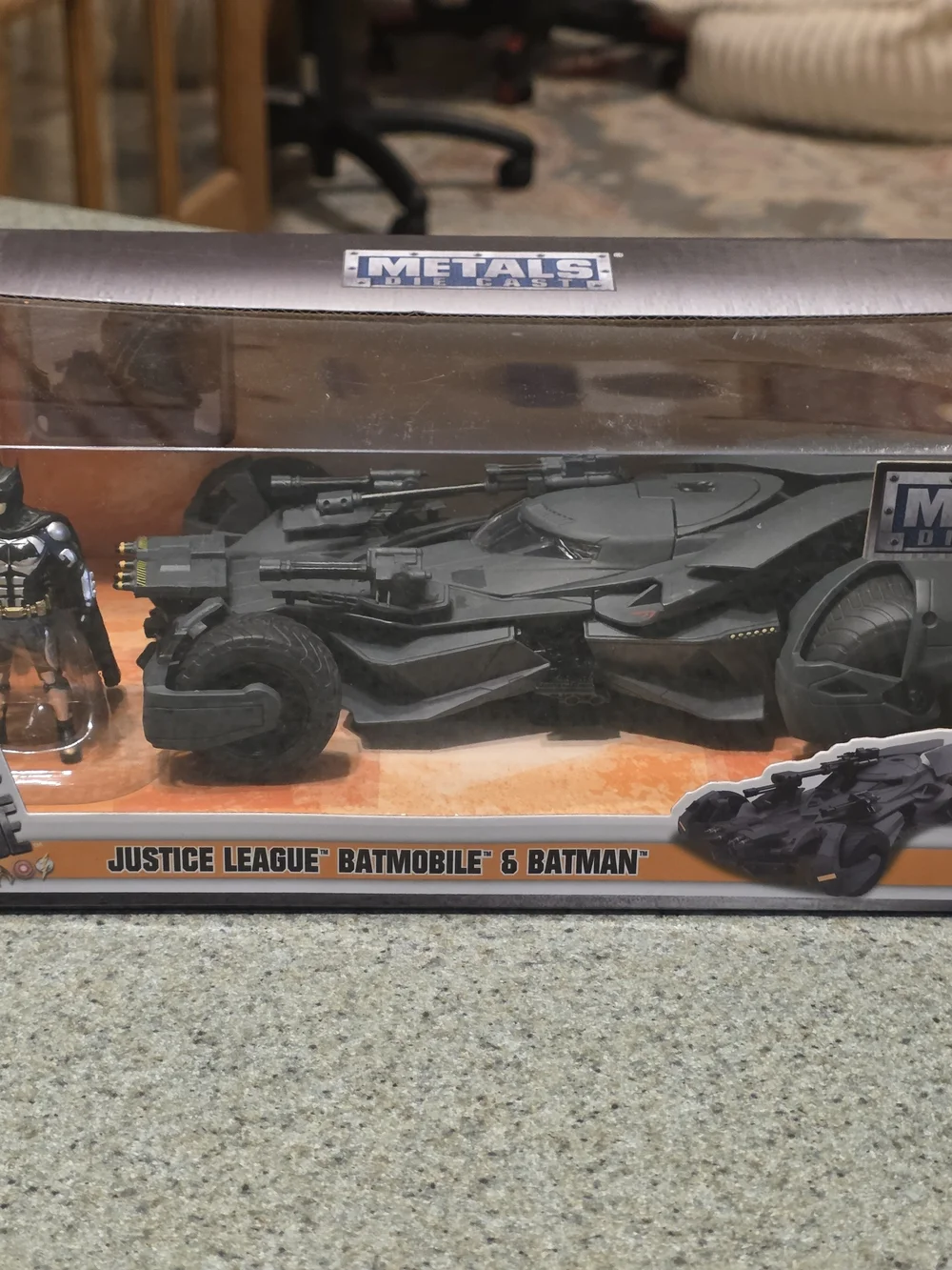 Die-cast Justice League Batmobile